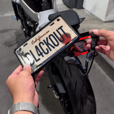 VanishPlate License Plate Cover - USA/Canada Motorcycle